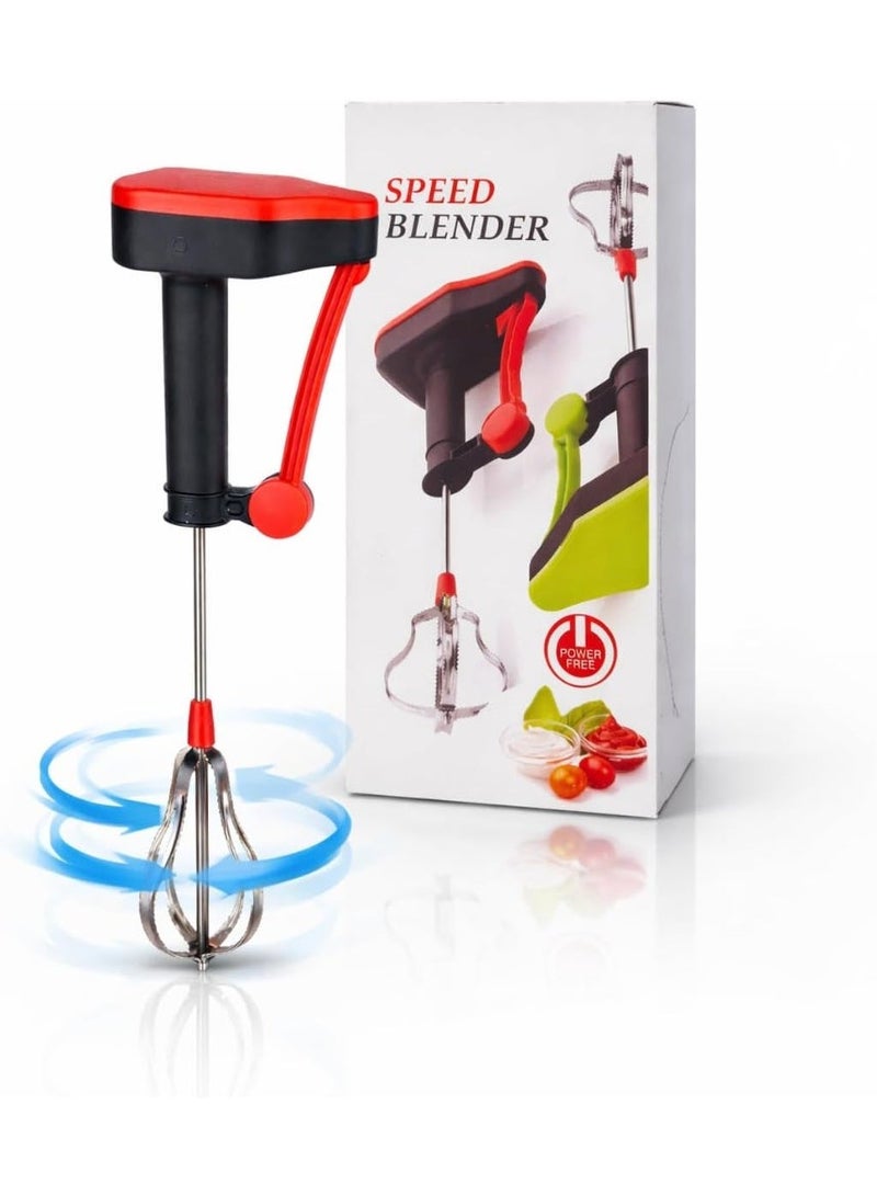 Hand Blender Whisker | Handheld Press Mixer with Steel Blades | Hand Mixer for Coffee, Lassi, Cream, Soup, Butter Milk | Egg Beater, Whisk Frother for Kitchen - Image 1